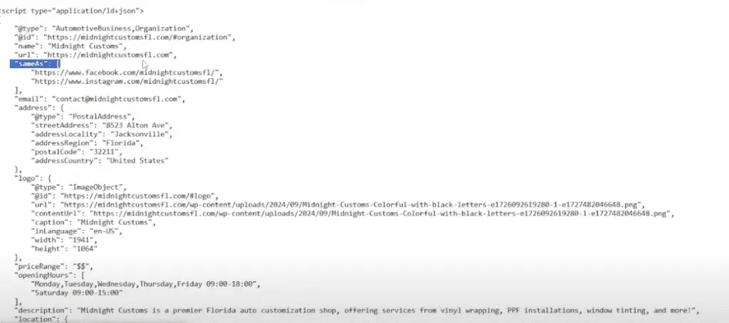 Local Business Schema Markup