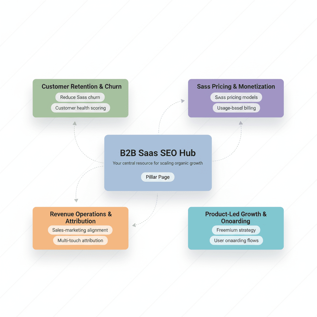 B2B Pillar Page Structure For Topical Authority Graphic