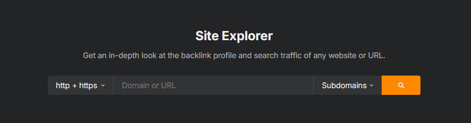 Ahrefs site explorer for competitor analysis