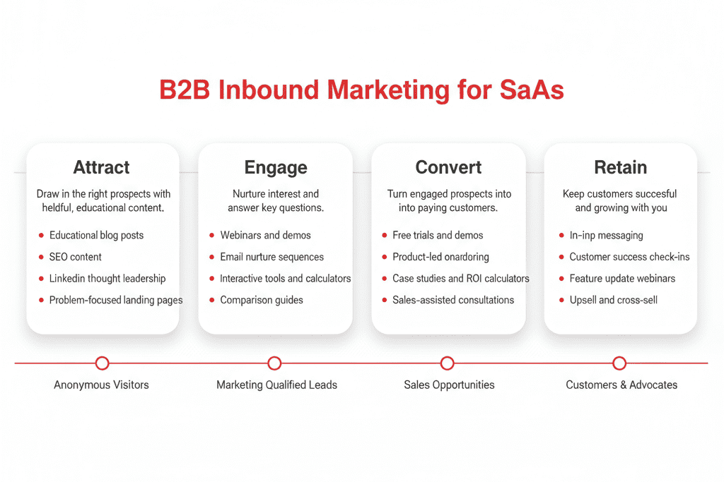B2B Inbound Marketing For SaaS funnel
