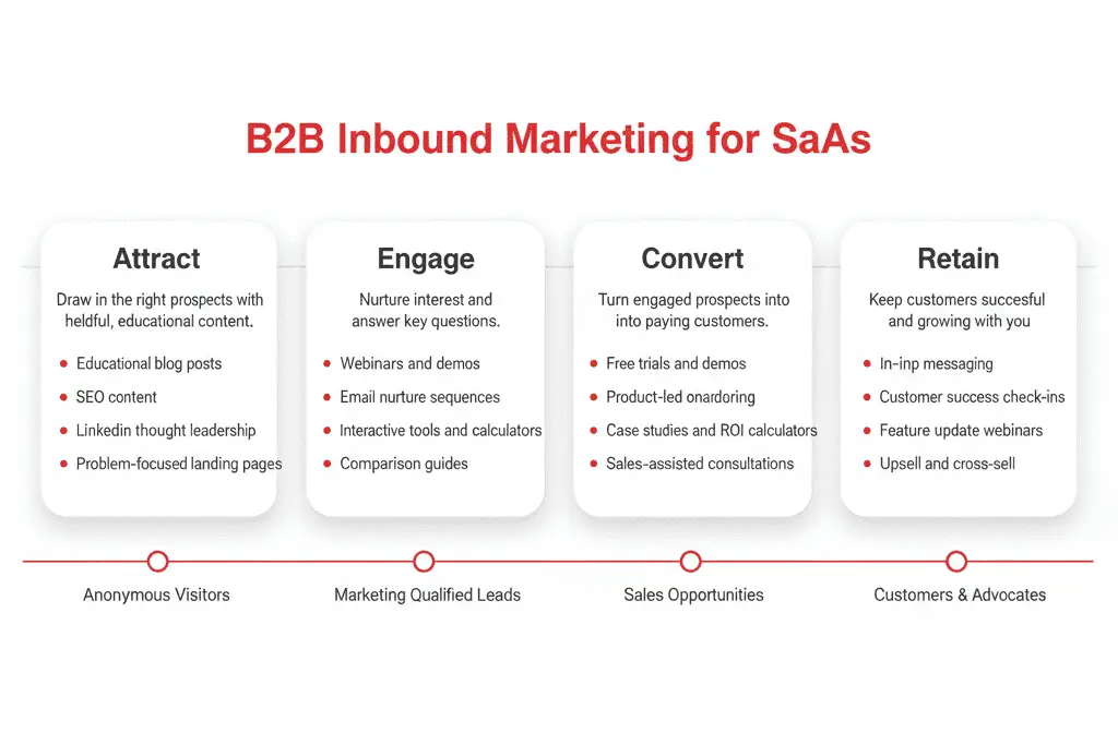 B2B Inbound Marketing For SaaS funnel